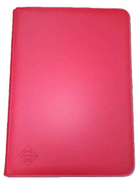 Kaissa - Mappe: Premium Zippered Binder - 9/18-Pocket (Holder 360 Kort) - Red (Rød)
