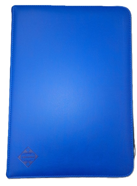 Kaissa - Mappe: Premium Zippered Binder - 9/18-Pocket (Holder 360 Kort) - Dark Blue (Blå)