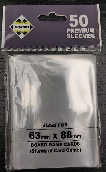 Kaissa Supreme sleeves (Brætspils Lommer) for Board Game Cards Standard (50 Lommer) 63x88mm