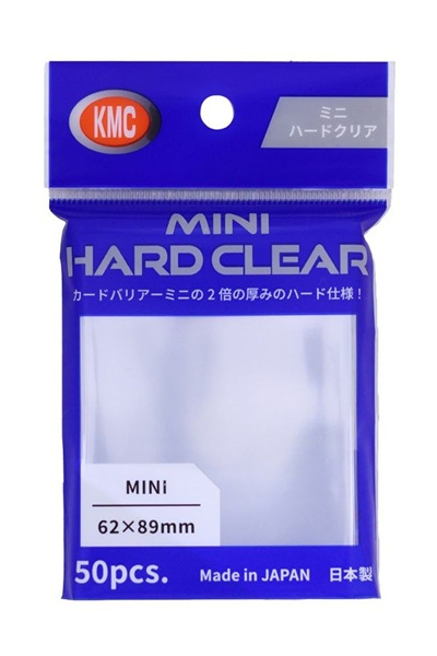 50 lommer! KMC - Mini Hard Clear - Sleeves (62x89mm)