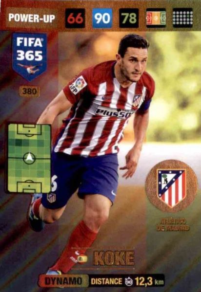 Adrenalyn XL FIFA 365 2017 #380 Koke (Atletico De Madrid)