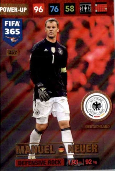 Adrenalyn XL FIFA 365 2017 #357 Manuel Neuer (Germany)