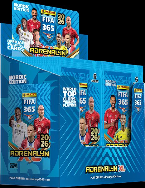 Panini Adrenalyn XL: FIFA 365 2026 Nordic Edition - Booster Display - 1 Box med 50 Pakker