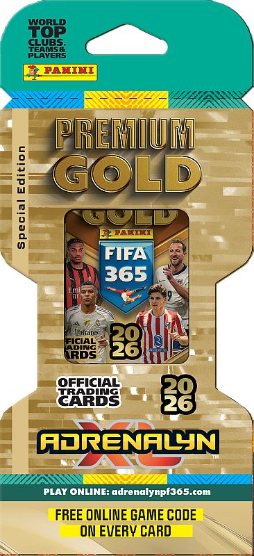 Panini Adrenalyn XL: FIFA 365 2026 Special Edition - Premium Gold Blister Pakke - Booster Pack
