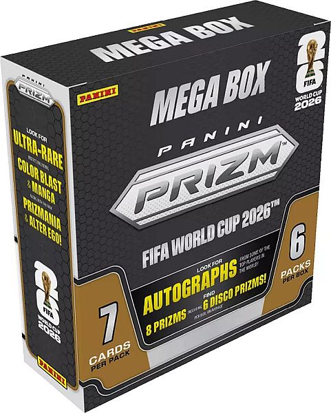 Panini Soccer Prizm FIFA World Cup 2026 - Mega Box (Booster Display) - 1 Box med 6 Pakker