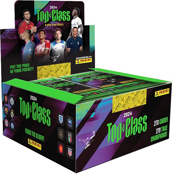 Panini Football Top Class: FIFA 2024 - Booster Display - 1 Box med 24 Pakker - Fodboldkort