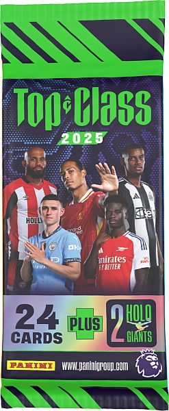 Panini Football Top Class: Premier League 2025 - Value Pack (Fat Pack) Booster Pakke - Fodboldkort Booster Pack