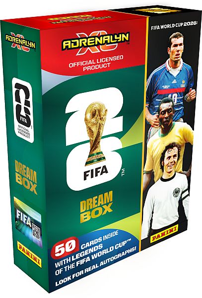 Panini Adrenalyn XL: FIFA World Cup 2026 Special Edition - Dream Box - 50 kort inkl. Momentum og mulighed for autografkort!