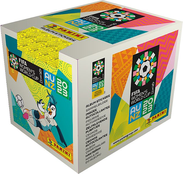 Panini Fodbold-Stickers/Klistermærker: FIFA Women's World Cup 2023 - Booster Display (1 Box med 50 Pakker)