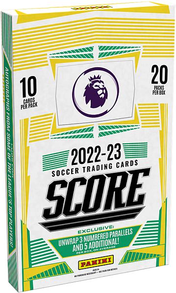 Panini Premier League Score 2022/2023 - Hobby/Retail Booster Display - 1 Box med 20 Pakker