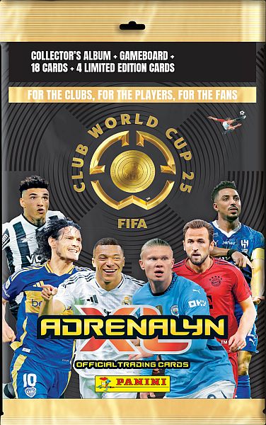 Panini Adrenalyn XL: FIFA Club World Cup 2025 - Startersæt - Mappe, Guide, 3 Boosters & 3 Limited-kort