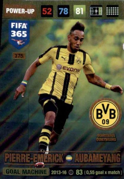 Adrenalyn XL FIFA 365 2017 #375 Pierre-Emerick Aubameyang (Borussia Dortmund)