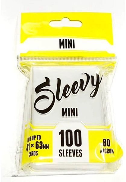 Sleevy - Mini Sleeves (American Mini) - 41x63mm: Clear (Transparent) (100 Kortlommer)