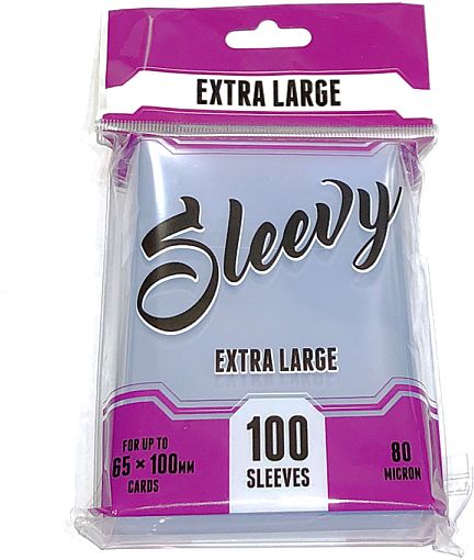 Sleevy - Extra Large Sleeves (XL, 7 Wonders) - 65x100mm: Clear (Transparent) (100 Kortlommer)