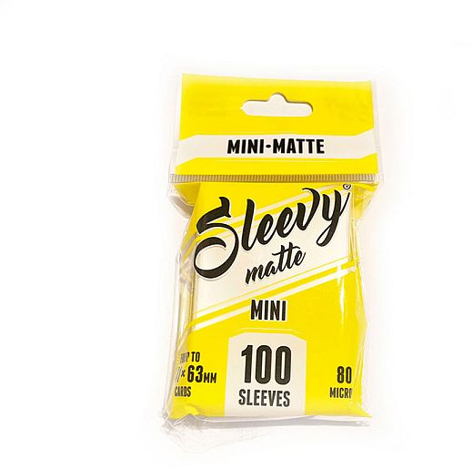 Sleevy - Mini Sleeves (American Mini) - 41x63mm: Matte - Clear (Transparent) (100 Kortlommer)