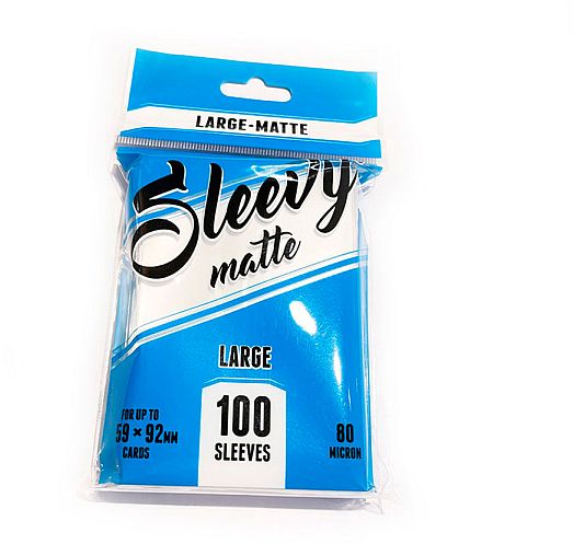 Sleevy - Large Sleeves (European Standard) - 59x92mm: Matte - Clear (Transparent) (100 Kortlommer)