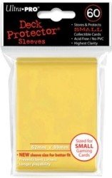 60 lommer - Ultra Pro - PRO-Gloss SMALL: Yellow (Gule) (Høj kvalitet) - Yu-Gi-Oh! størrelse #82970 - Sleeves