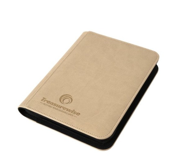 TreasureWise - WiseGuard: Mini Zippered 4-Pocket Binder (Holder 160 Kort) - White