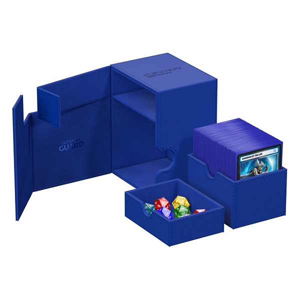 Ultimate Guard Flip'n'Tray Deck Case (Deck Box) 133+ Standard Size XenoSkin Monocolor Blue (Blå)