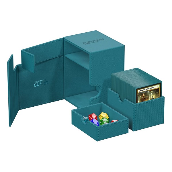 Ultimate Guard Flip'n'Tray Deck Case (Deck Box) 133+ Standard Size XenoSkin Monocolor Petrol (Petroleumsblå)