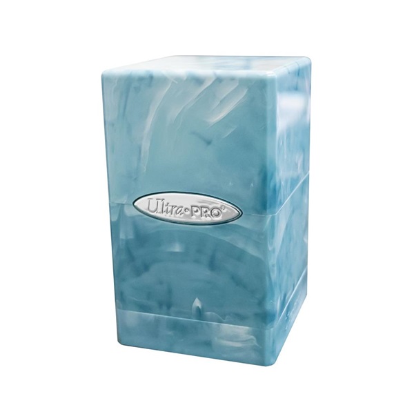 Deck Box - Satin Tower: Marble - Light Blue/White - Ultra Pro #16348