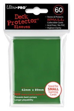 60 lommer - Ultra Pro - PRO-Gloss SMALL: Green (Grønne) (Høj kvalitet) - Yu-Gi-Oh! størrelse #82966 - Sleeves