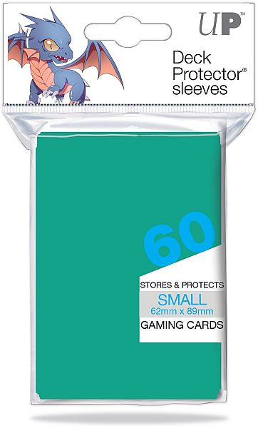 60 lommer - Ultra Pro - PRO-Gloss SMALL: Aqua (Høj Kvalitet) - Yu-Gi-Oh! størrelse #15262 - Sleeves