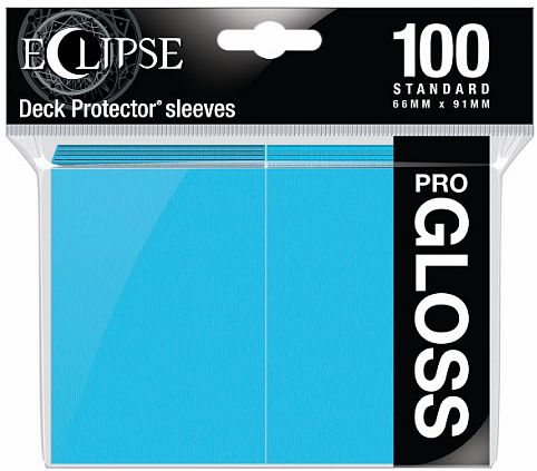 100 lommer - Ultra Pro - Eclipse Gloss: Sky Blue (Blå) (Top kvalitet) - Professional Sleeves #15603