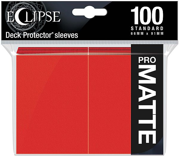 100 lommer -  Ultra Pro - Eclipse (2021): Apple Red (Rød) (Top kvalitet) - Pro-Matte/Non-Glare - Professional Sleeves #15616