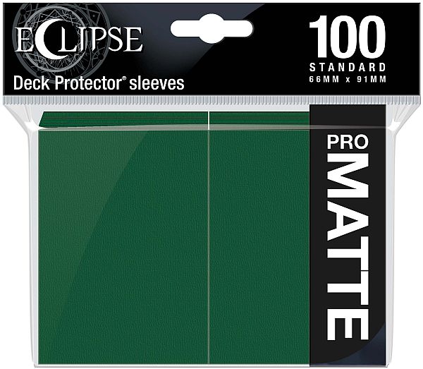 100 lommer -  Ultra Pro - Eclipse (2021): Forest Green (Grøn) (Top kvalitet) - Pro-Matte/Non-Glare - Professional Sleeves #15617
