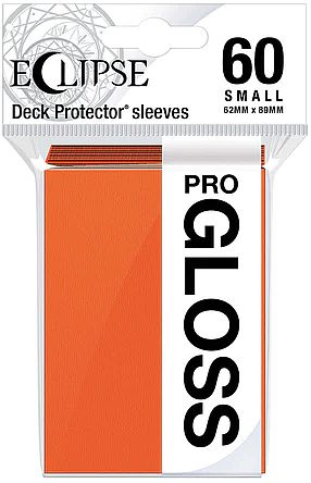 60 lommer - Ultra Pro - Eclipse Gloss SMALL: Pumpkin Orange (Top kvalitet) - Professional Sleeves #15631