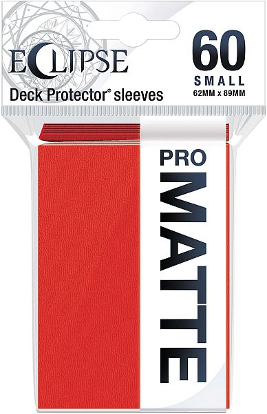 60 lommer - Ultra Pro - Eclipse SMALL (2021): Apple Red (Rød) (Top kvalitet) - Pro-Matte/Non-Glare - Professional Sleeves #15640