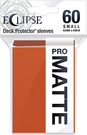60 lommer - Ultra Pro - Eclipse SMALL (2021): Pumpkin Orange (Top kvalitet) - Pro-Matte/Non-Glare - Professional Sleeves #15643