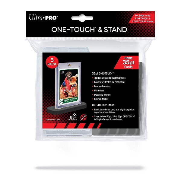 Ultra Pro One-Touch Magnetic Holder - Standard Size (2,5" x 3,5") 35PT UV & Stand - 5-Pack - Sleeves - Ultra Pro #15770