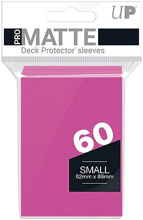60 lommer - Ultra Pro - PRO-Matte SMALL Bright Pink - Non-Glare - Professional Sleeves Yu-Gi-Oh! størrelse #84148