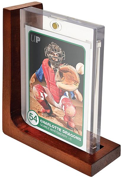Ultra Pro Executive Card Holder Stand - Træholder til Gradede Kort, Toploaders, One-Touch, Screwdown, etc! #85275