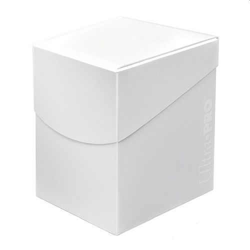 Deck Box Eclipse PRO 100+ - Solid Arctic White (Hvid, Holder 110 kort i lommer) - Ultra Pro #85682