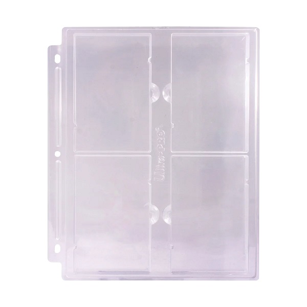 Ultra Pro Mappelommer til Ringbind/3 Huller - Graded Beckett Slabs 4-Pocket Page: Clear (Transparent) - 1 stk #85756