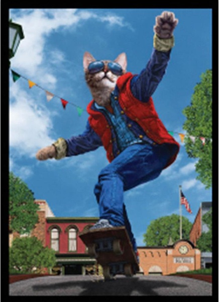 50 lommer - Movie Cats: Cat to the Future - Double-Matte White Core Sleeves - Legion/Ultra Pro #LE16945