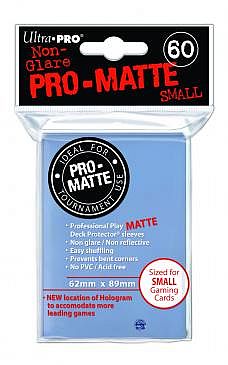 60 lommer - Ultra Pro - PRO-Matte SMALL Clear (Klare) - Non-Glare - Professional Sleeves Yu-Gi-Oh! størrelse #84491