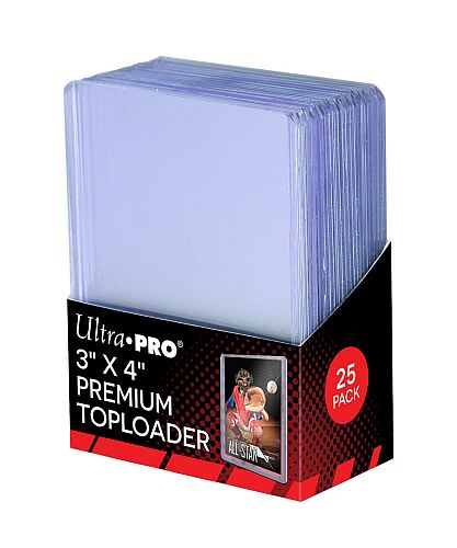 Ultra Pro Toploader: Super Clear Premium - Box (25 stk.) - Plastik Deck Protector til kort i lommer - Sleeves #81145