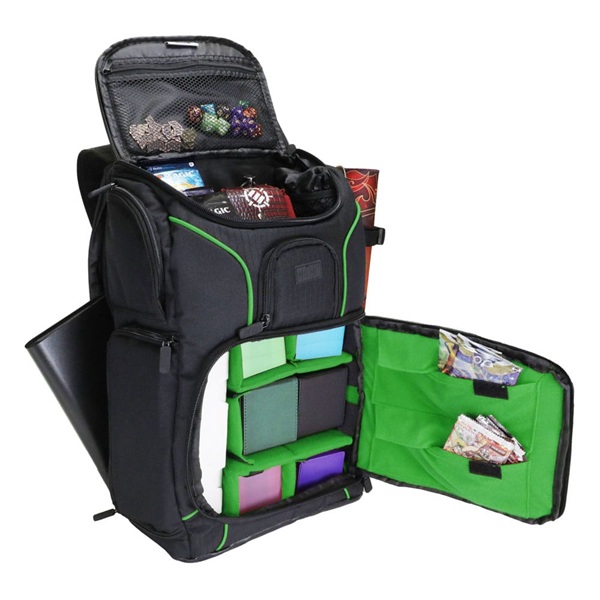 Enhance Gaming: USA Gear Magic: the Gathering Backpack - Customizable Interior (Green)