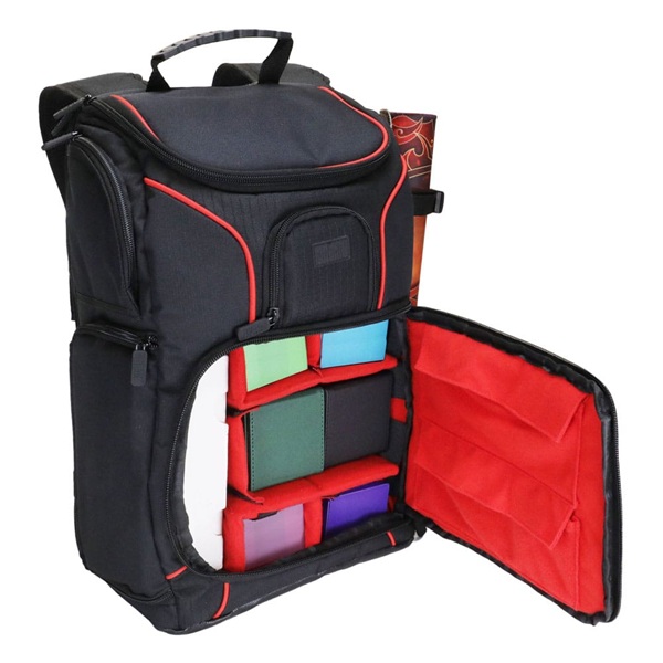 Enhance Gaming: USA Gear Magic: the Gathering Backpack - Customizable Interior (Red)