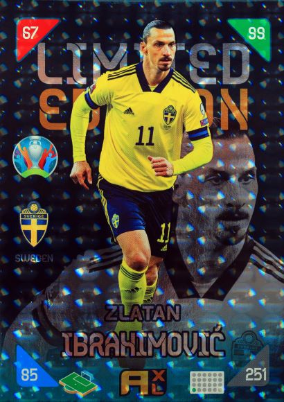 Adrenalyn Euro 2020: 2021 Kick Off - Zlatan Ibrahimovic (Sweden) (Oversize/Stort kort)